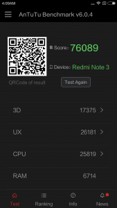 Xiaomi Redmi Note 3 Pro Antutu Benchmark