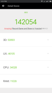 Xiaomi Mi Mix Antutu Benchmark