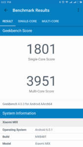 Xiaomi Mi Mix Geekbench 3 1