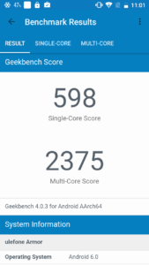 Ulefone Armor Geekbench 4