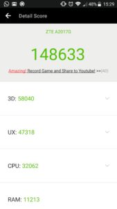 ZTE Axon 7 Antutu Benchmark