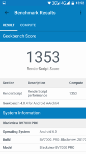 Blackview BV7000 Pro Geekbench 4 2