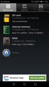 Huawei P9 Speicher Geschwindigkeiten