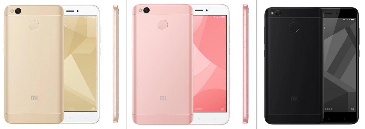 Xiaomi Redmi 4X Farben mattschwarz