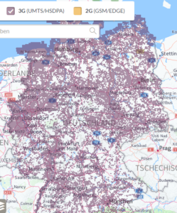 Vodaphone 3G UMTS Netzabdeckung