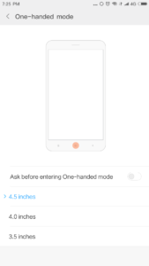 Xiaomi Mi Max 2 One Hand Mode