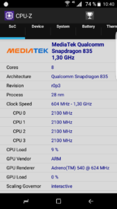 Samsung Galaxy S8 Clone CPU Z