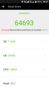 Blackview BV8000 Pro Antutu Benchmark