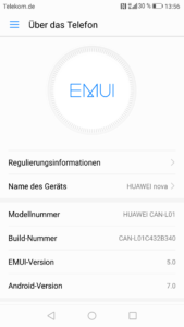 Huawei Nova EMUI System 11