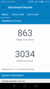 Huawei Nova Geekbench 4