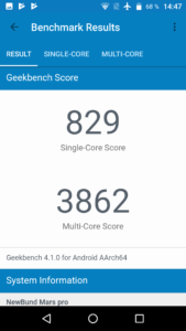 Vernee Mars Pro Geekbench 4