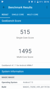 Cubot Magic Geekbench 4