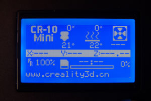 Creality3D CR-10 Mini Menü #1