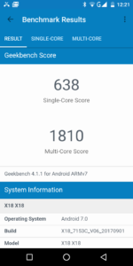 Cubot X18 Geekbench 4