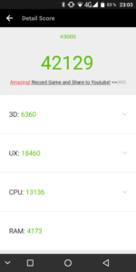 Oukitel K5000 Antutu Benchmark