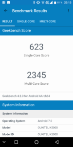 Oukitel K5000 Geekbench 4