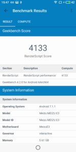 Meizu E3 Geekbench GPU