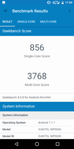 oukitel wp5000 geekbench