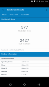 Vernee M6 Geekbench