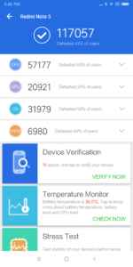 Antutu Benchmark Xiaomi Redmi Note 5