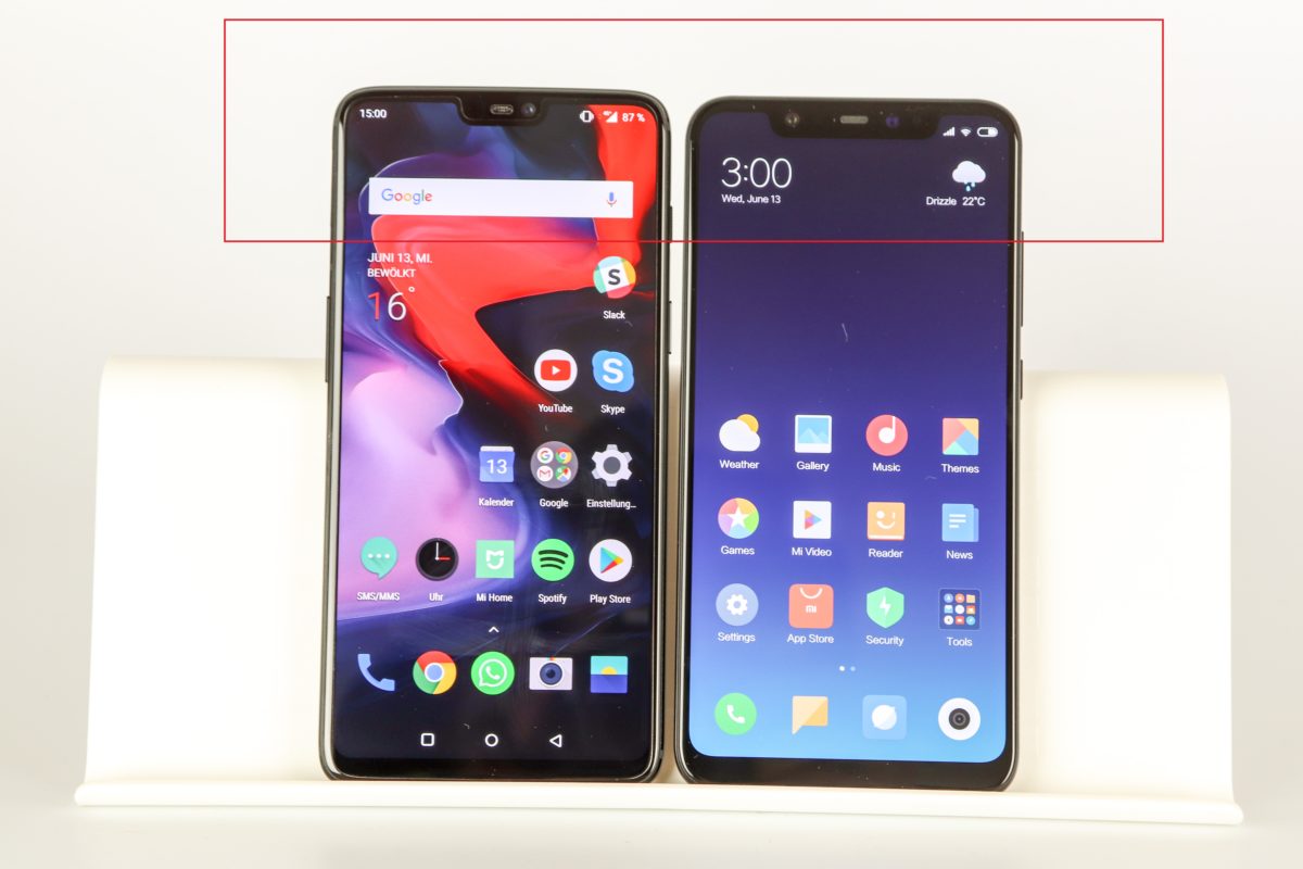 Oneplus 6 vs. Xiaomi Mi8 Notch