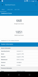 Umidigi A1 Pro Geekbench