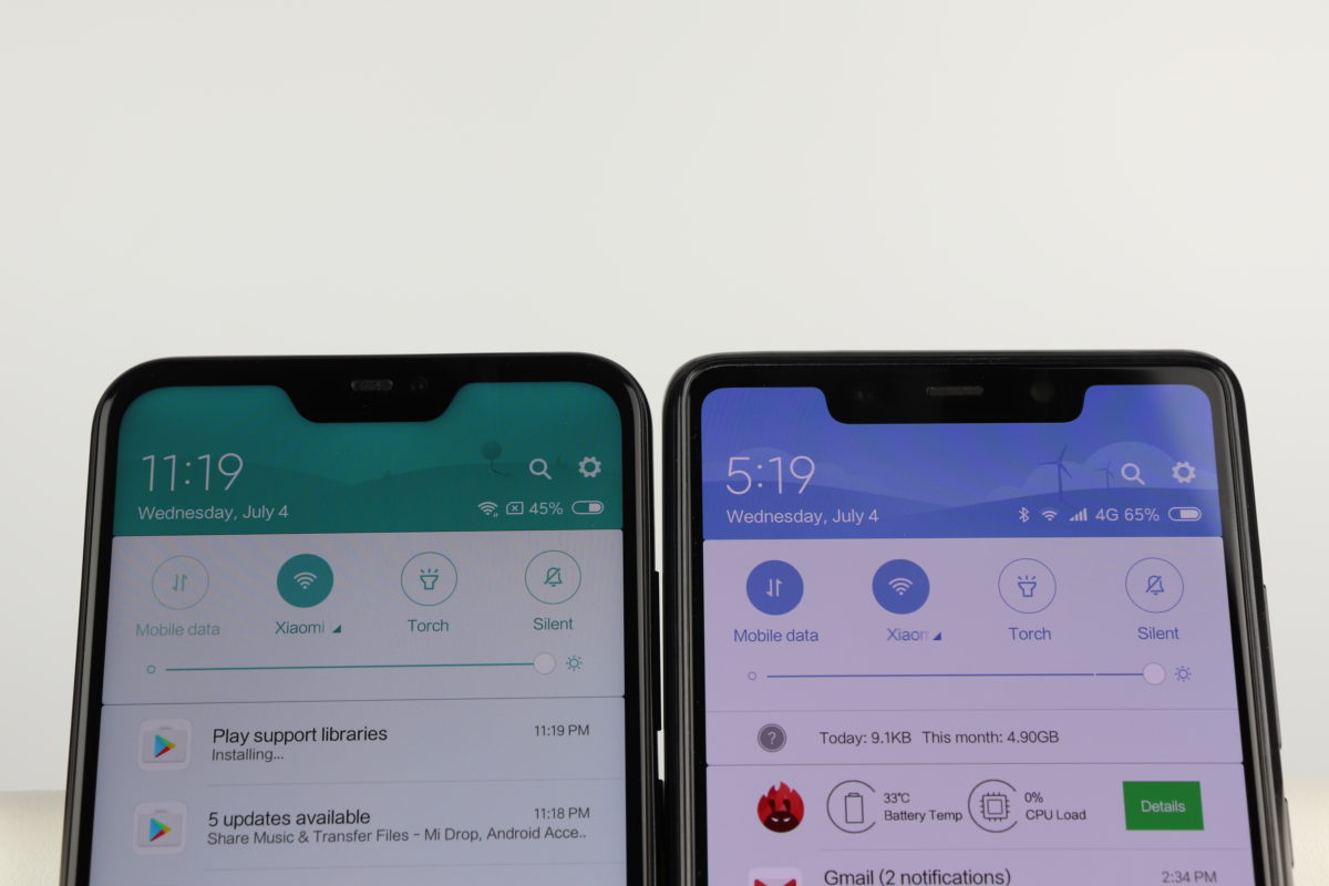 Xiaomi Mi8 SE vs. Redmi 6 Pro