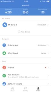 Xiaomi Mi Band 3 Testbericht Mi Fit App 5