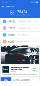 Xiami Redmi 6 Pro Antutu Benchmark