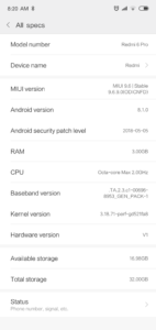 Xiami Redmi 6 Pro MIUI 9 3