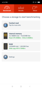 Xiami Redmi 6 Pro Storage Speed