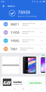 Xiaomi Redmi 6 Antutu