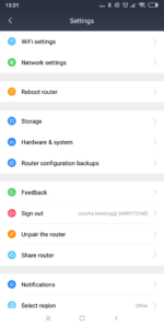 Xiaomi router App 6