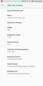 Doogee S55 Testbericht Screenshots System 1