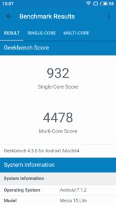 meizu 15lite geekbench