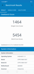 realme 2 pro geekbench