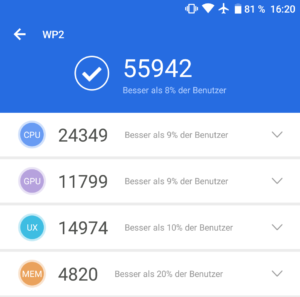 Oukitel WP2 AnTuTu Benchmark