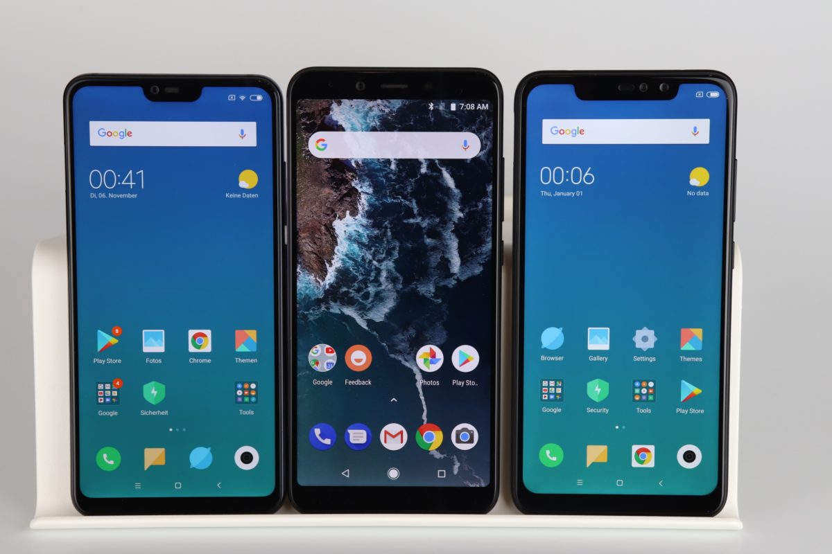 Xiaomi Mi8 Lite vs. Mi A2 vs. Redmi Note 6 Pro