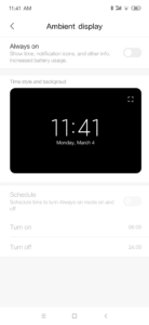 Dark Mode und Always On display xiaomi mi 9 2