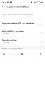 Displayeinstellungen Meizu Note 8 3