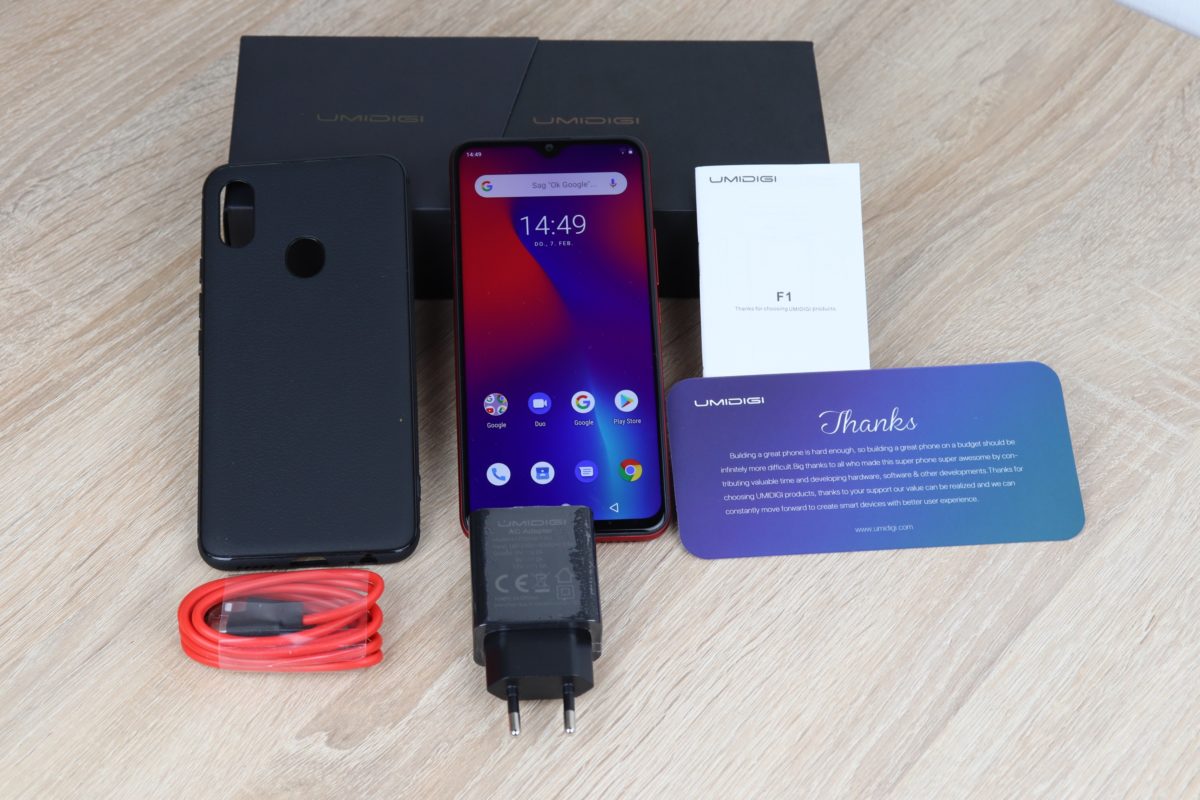 Umidigi F1 Lieferumfang