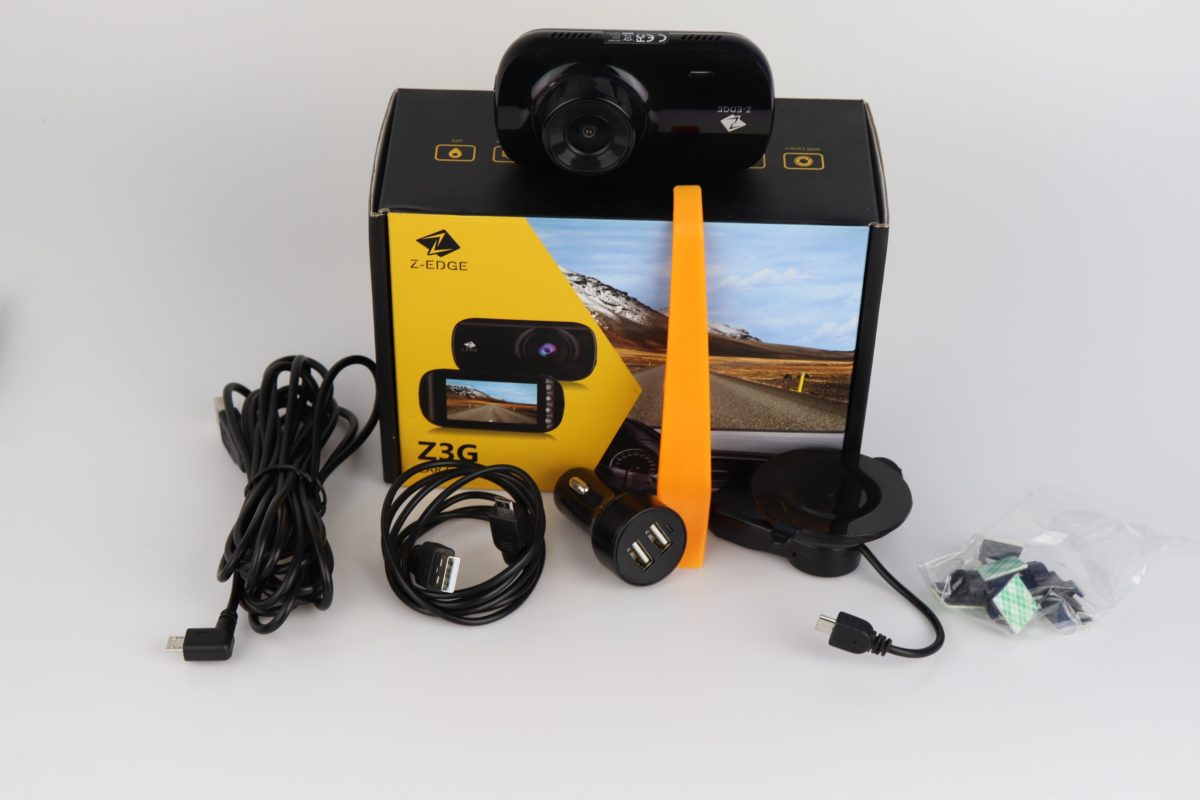 Z Edge Z3G Dashcam Lieferumfang