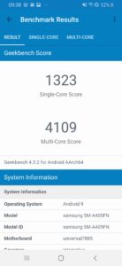 samsung a40 Geekbench 4