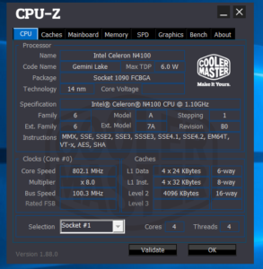 Teclast F7 Plus CPU Z