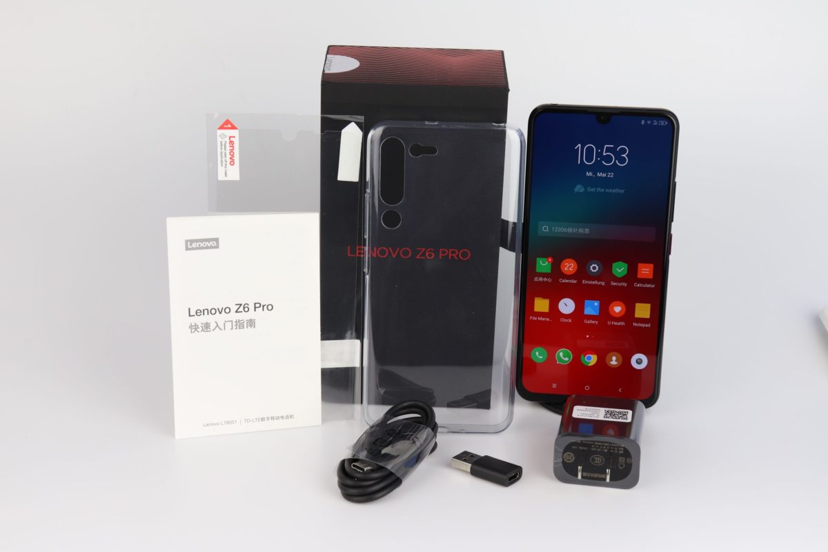 Lenovo Z6 Pro Lieferumfang