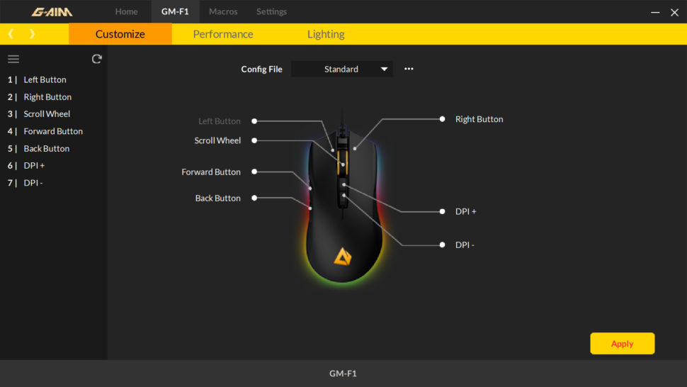 Aukey RGB Gaming Maus Test App 2