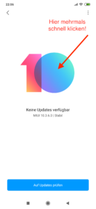 MIUI Manuelles Update freischalten