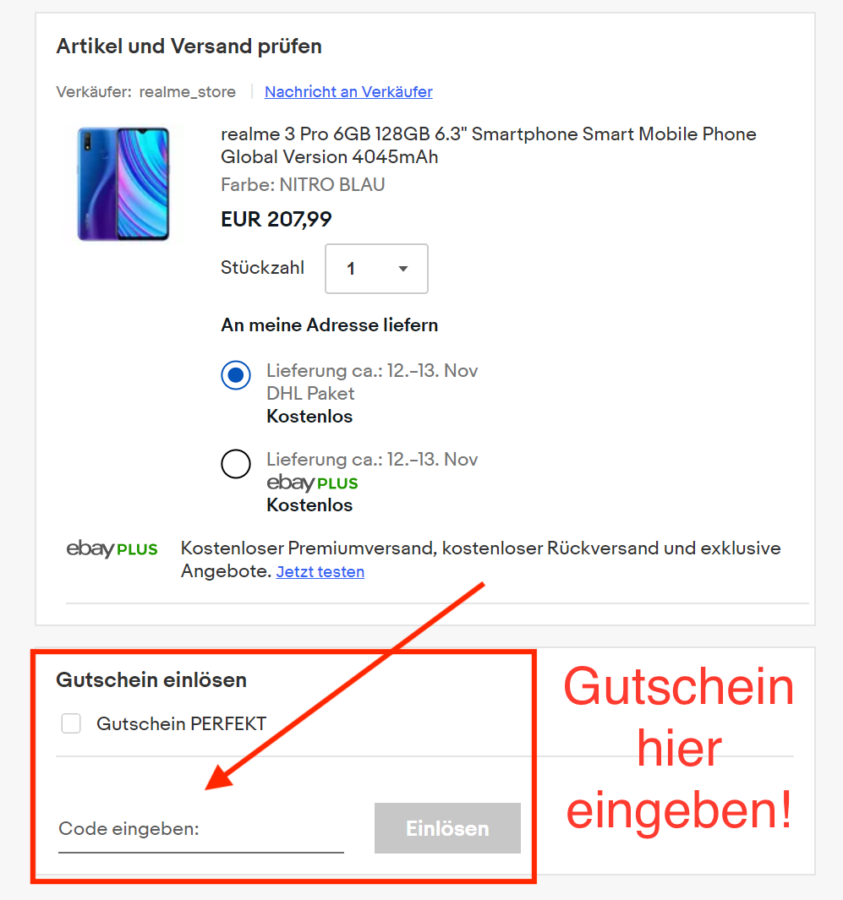 Ebay Gutschein