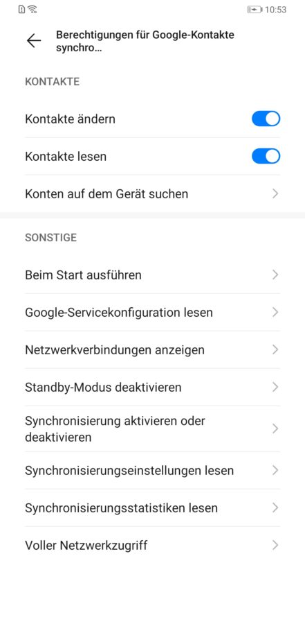 Google Kontakte synconisieren Mate 30 Pro 3