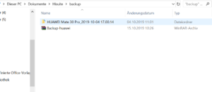 Huawei Mate 30 Pro Backup entpacken